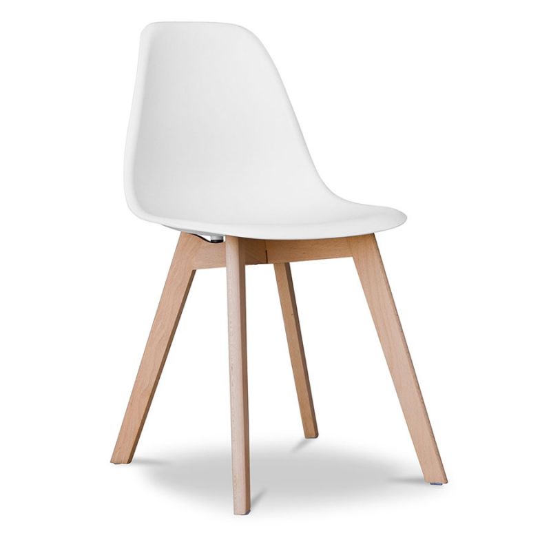 Variety culture Large quantity PROFI - Καρέκλα πλαστική EAMES DSW με μασίφ ξύλινα πόδια Λευκή